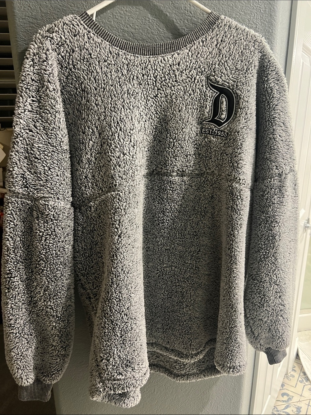 Disney parks spirit jersey  Plush Sherpa Sweater - Gray